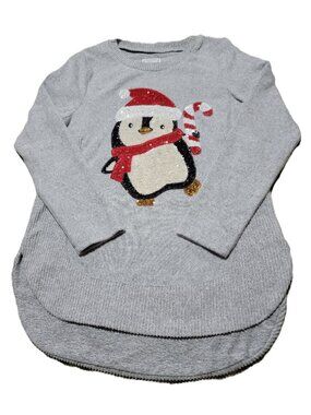 Colortree high-low hem sequin penguin sweater, NWOT